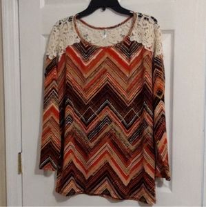 Auditions multicolor blouse size small